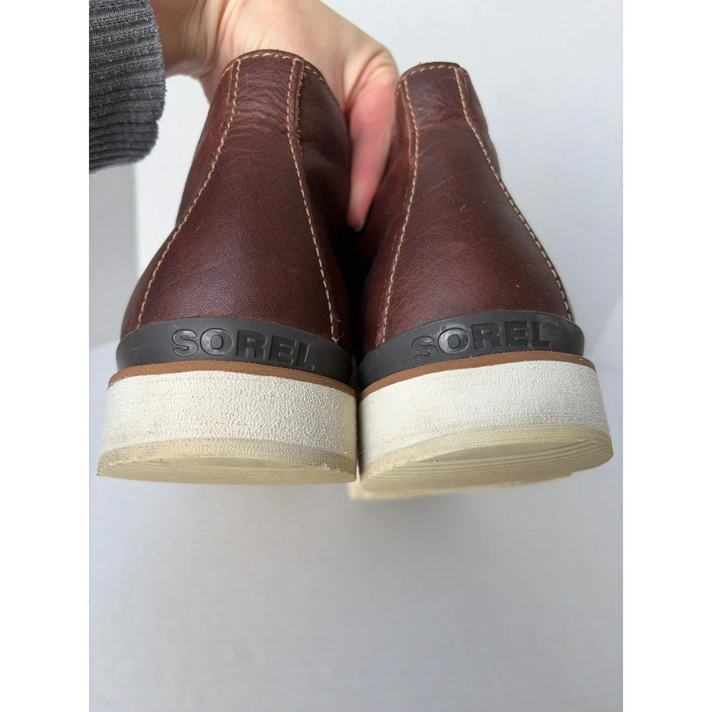 Sorel Kezar Chukka Waterproof Leather Boots Mens 13 Brown